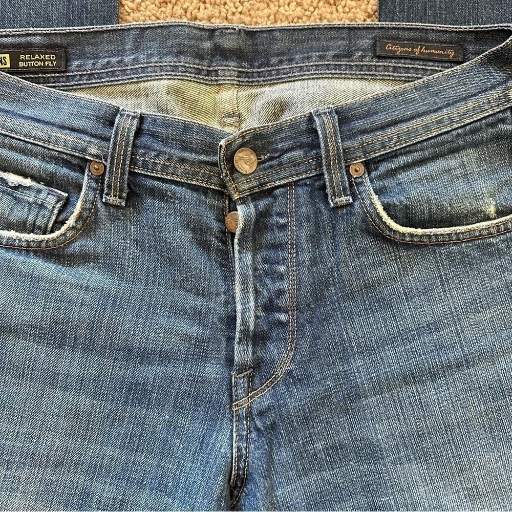 Citizens of Humanity Men's Evans Relaxed Button Fly Jeans Style Waist 31” approx